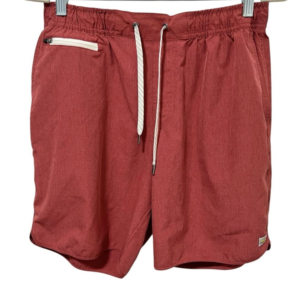 Vuori Banks Shorts 7” Large Redwood Linen Texture